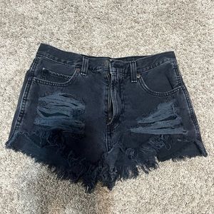 Hollister Black Jean Shorts